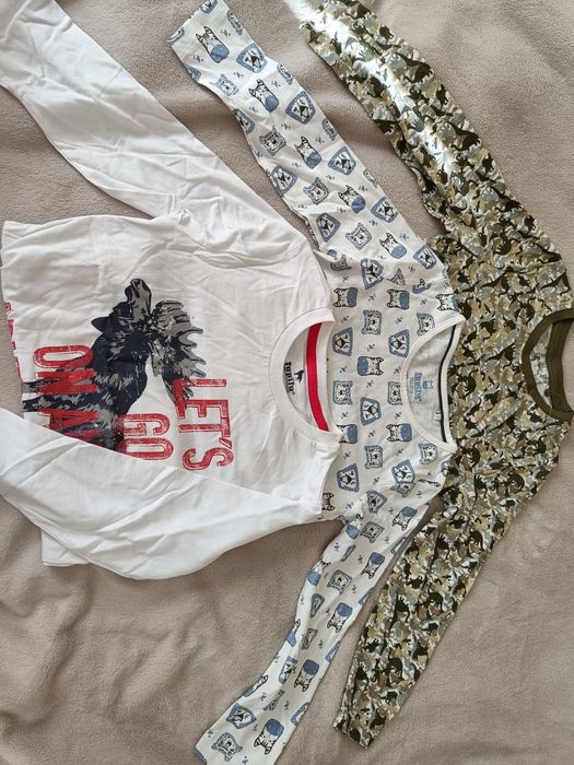 3 pak bluzek z długim rękawem