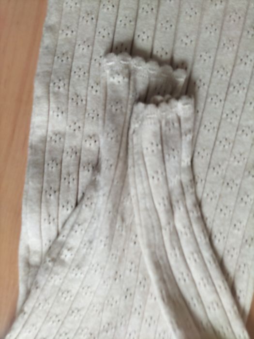 Vestido malha beje comprido Lefties novo