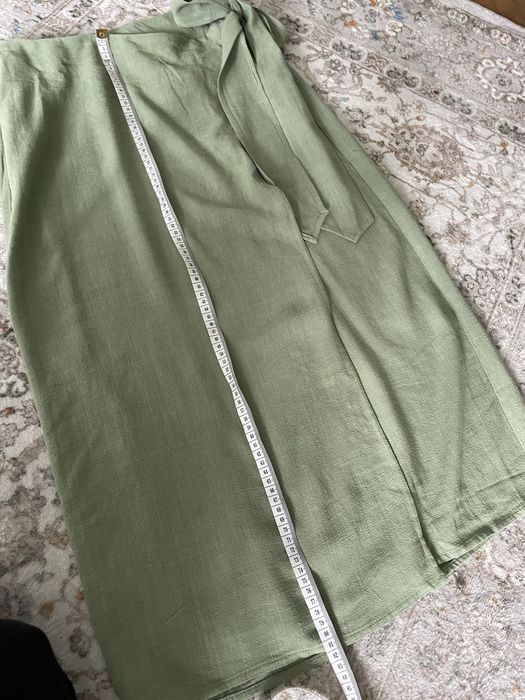 Lniana spódnica - len 20 % wiązana kopertowa spódniczka rozmair S lato