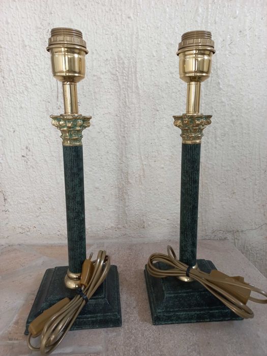 Par de Candeeiros em latão Vintage