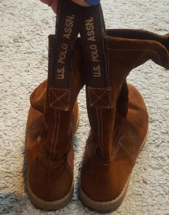Оригинал.фирменные,кожаные,стильные,демисезонные сапоги u.s. polo assn