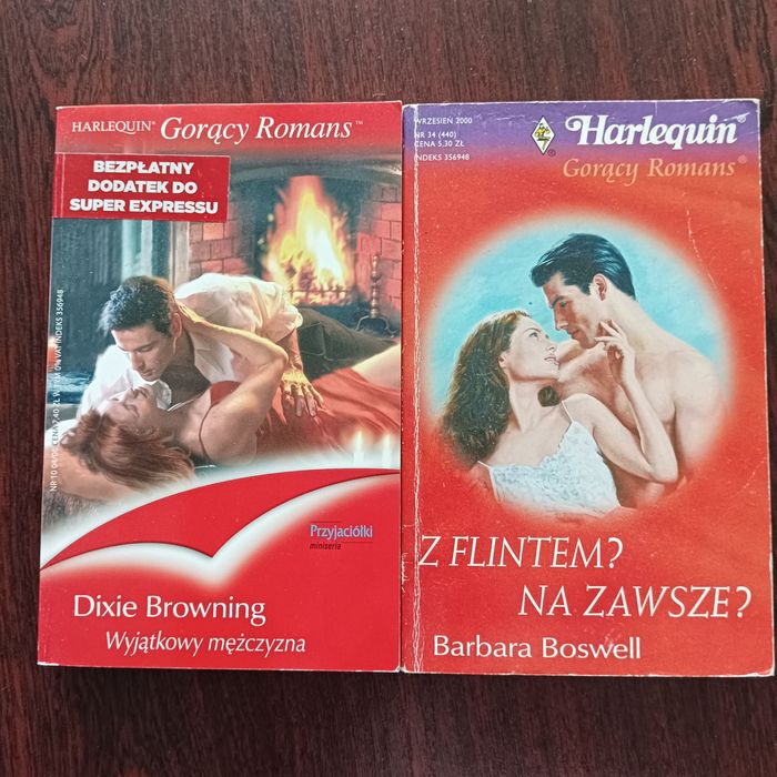 d.  Harlequin z serii,, Gorący romans " 2 sztuki