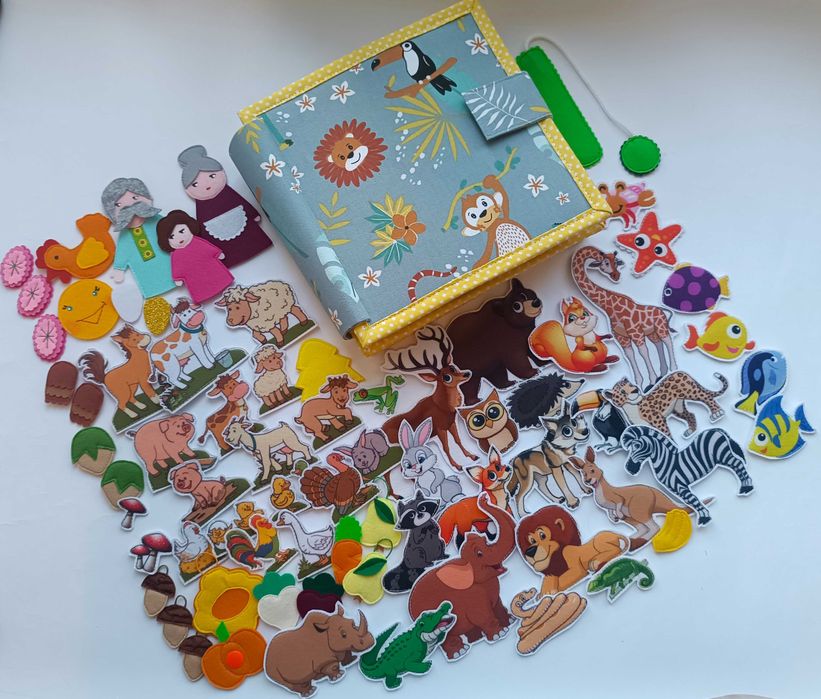 Розвиваюча книга . Тварини+ Магнітна рибалка + Казки.