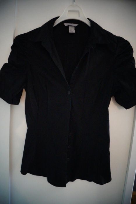 czarna koszula krótki rękaw