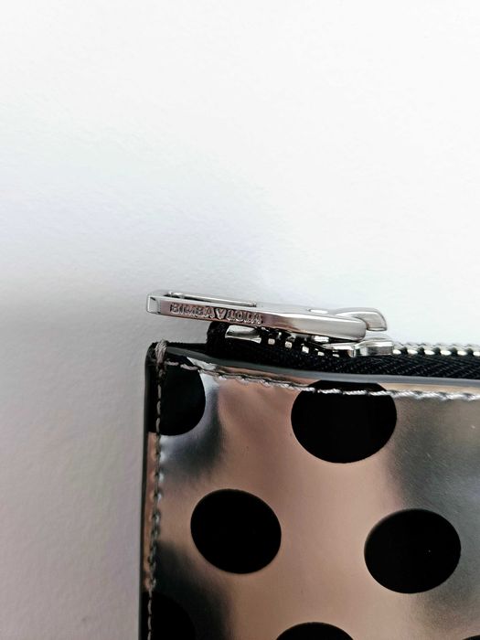 BIMBA Y LOLA Srebrna kopertówka saszetka w kropki