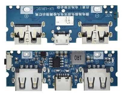 Плата контроллер модуль Powerbank Li-lon 18650 2,4A IP5407 повербанк