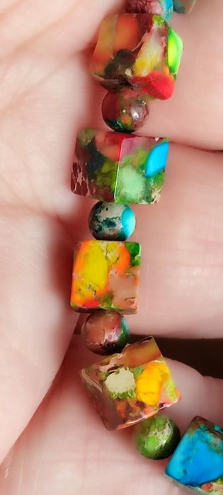 Jaspis morski, bransoletka