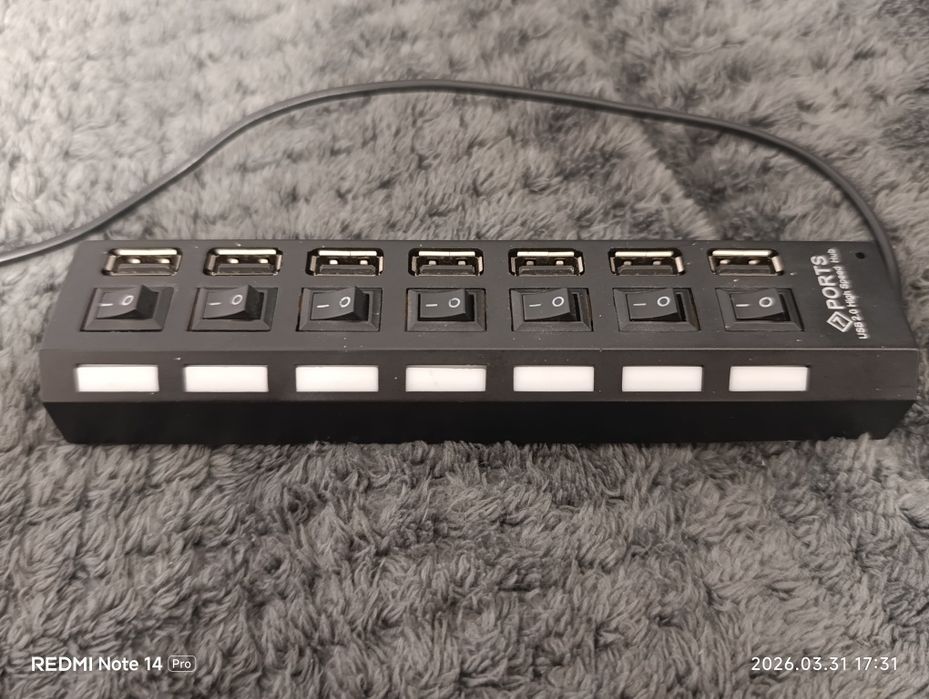 USB hub, 7 портів USB 2.0