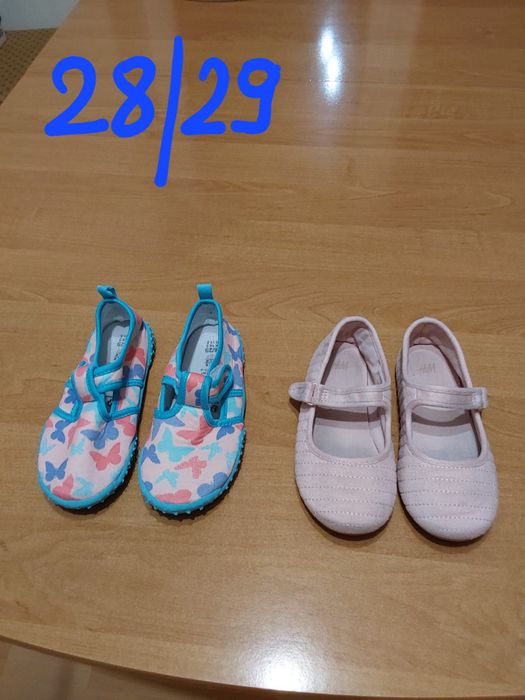 Pantofle/buty do wody Playshoes 28/29 i pantofle/baleriny H&M 28