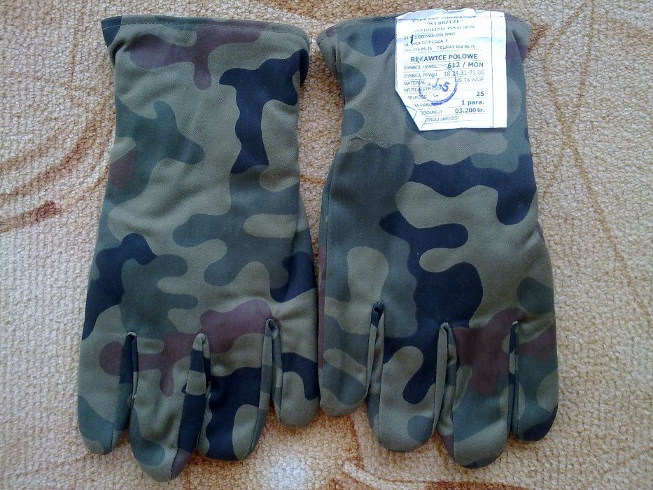 NOWE rękawice polowe ŻABY 612/MON, rozmiar 25 (duże)