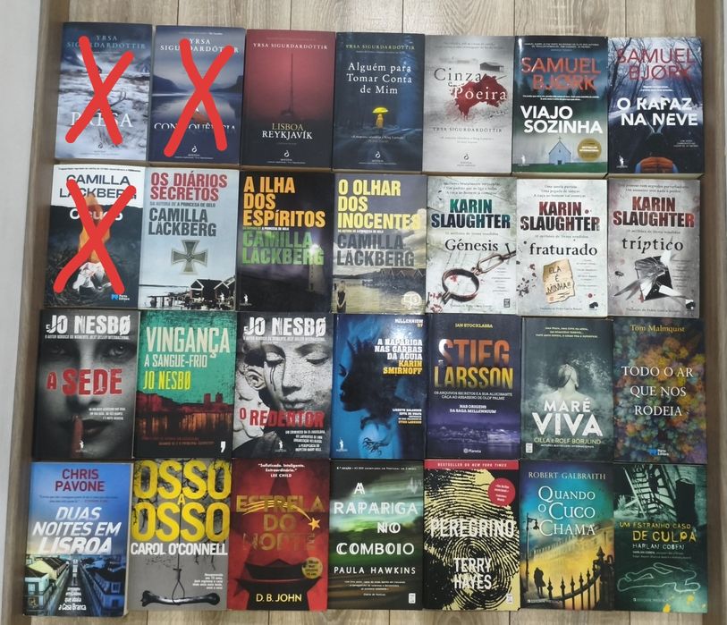 Vários, Stephen King, Yrsa, Follett, Zafón, Nesbo, Lackberg