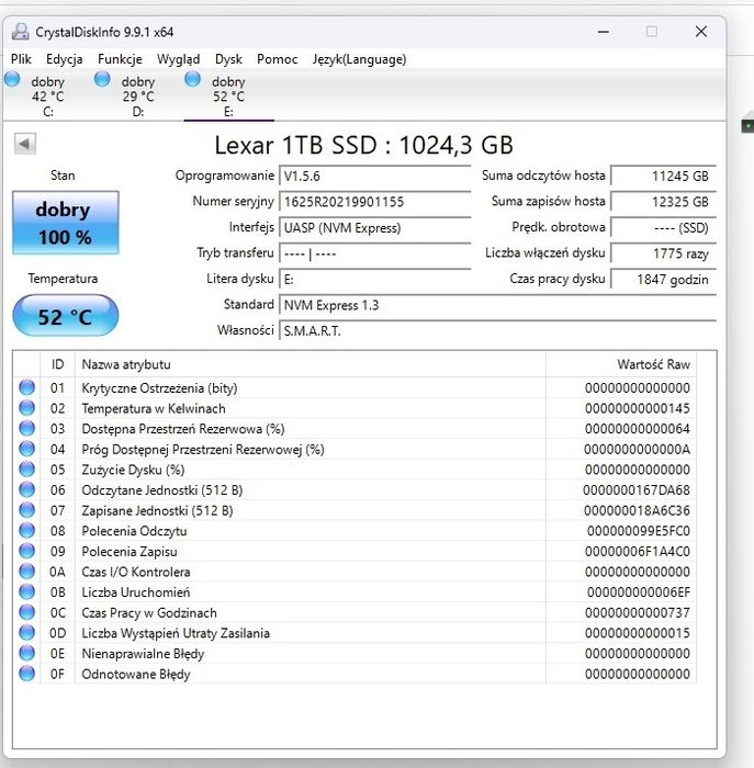Dysk Lexar SL500 1TB gwarancja