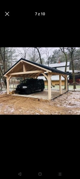 Wiata garażowa, narzędziownia domek narzędziowy