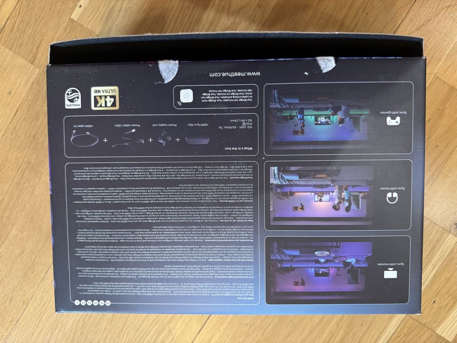 Philips Hue Play HDMI Sync Box v1 + Hue Bridge v1 + Taśma Gradient 55"