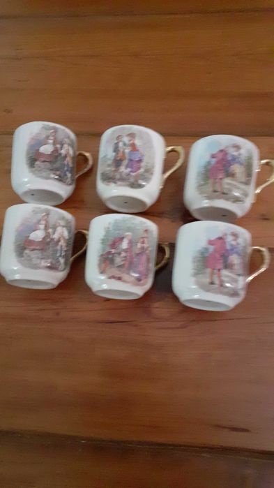 6 chávenas faiança de Sacavém muito antigas