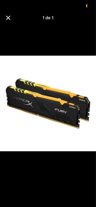 16GB ddr4 Ram Kingston HyperX Fury RGB 2X8GB  3200mhz