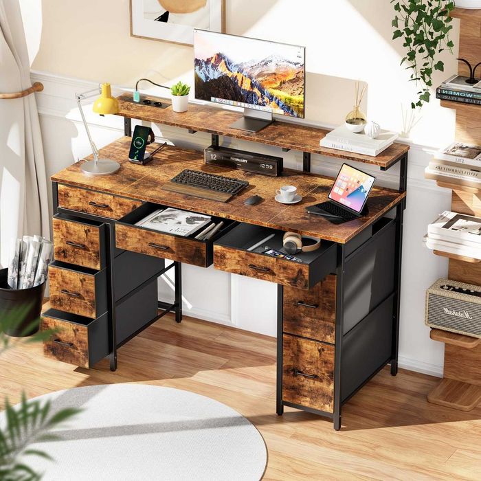 Nowe biurko / 120x50cm / szuflada / blat / stół / USB / LED / W280!