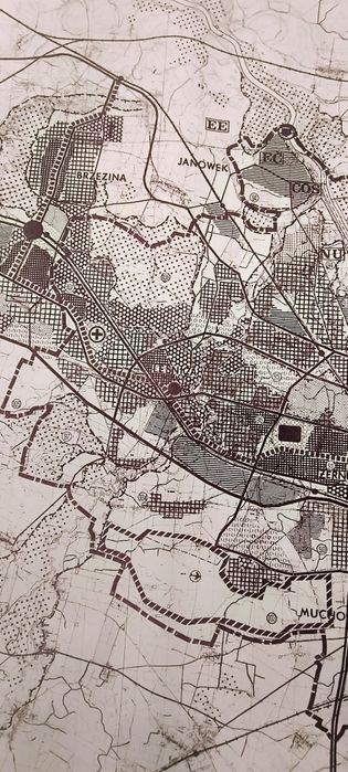 Mapa Wrocławia z 1984 roku – Struktura funkcjonalno-przestrzenna