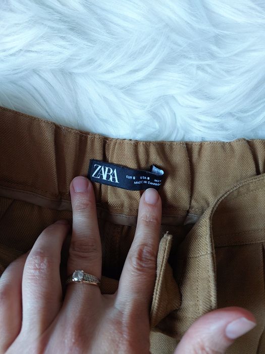 Бежеві жіночі штани-кюлоти Zara