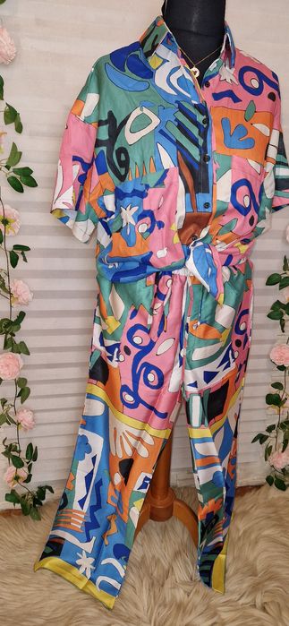 Komplet damski ala satyna