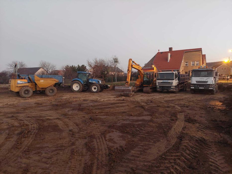 Prace ziemne  usługi sprzętem