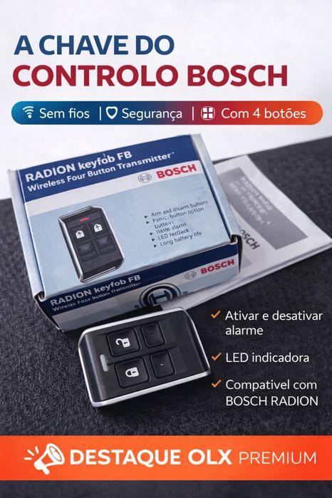 Comando Bosch RADION FB – Wireless 4 Botões Alarme