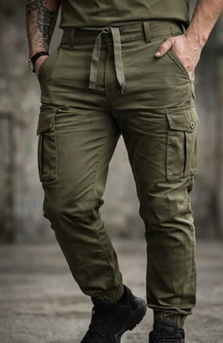 Джинси карго  хакі stretch Denim 32-36