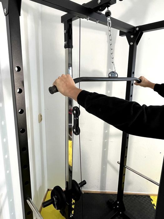 Atlas MS-444 Klatka Power RACK z Wyciągiem Dolny Asekuracja Nordcore