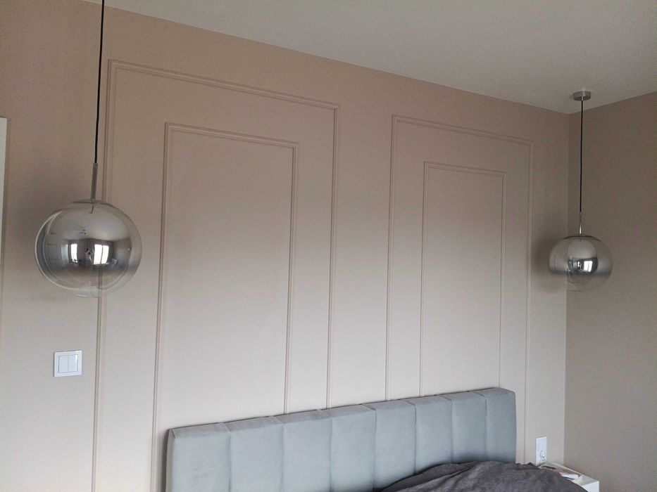 Lampa 2 szt srebro pół transparentne z efektem lustra