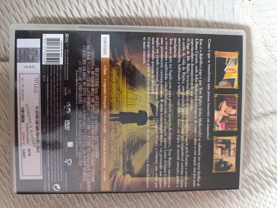 DVD O Jogo de Mr. Ripley