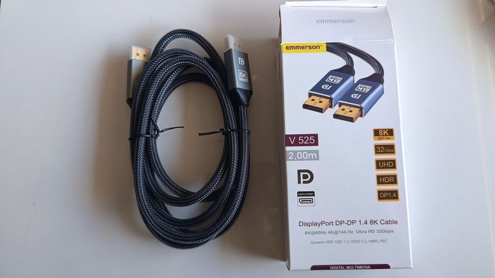 Kabel DisplayPort 1.4 8K 60Hz  2m.2szt.