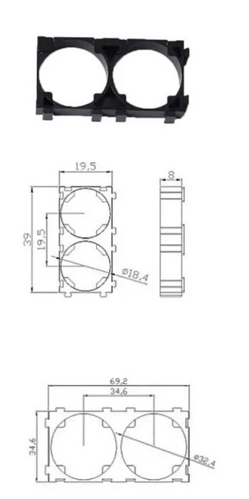 Холдеры 18650 для сборки АКБ