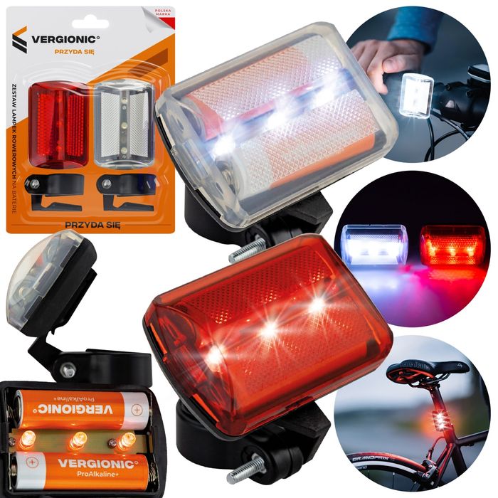 Światło do roweru Zestaw 2sztuki