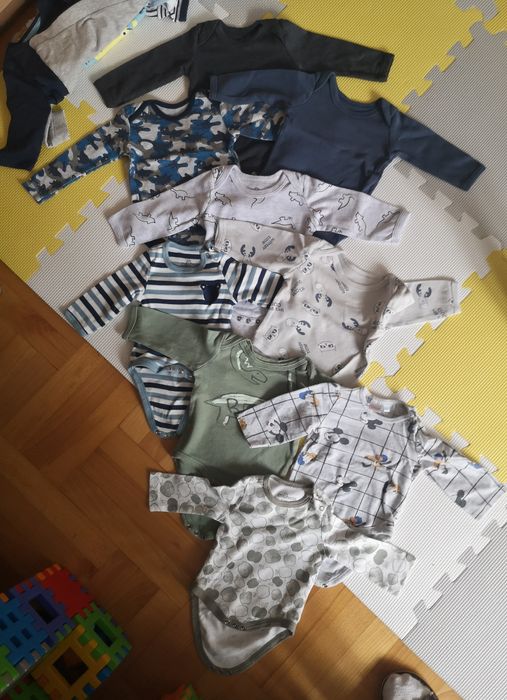Body z długim rękawem 62 - 9szt.