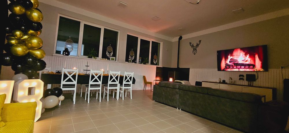 Domek nad jeziorem sauna jacuzzi ruska balia panieński sylwester