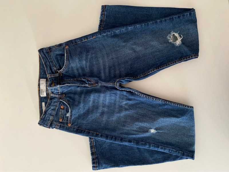 Calças de ganga skinny cropped Bershka