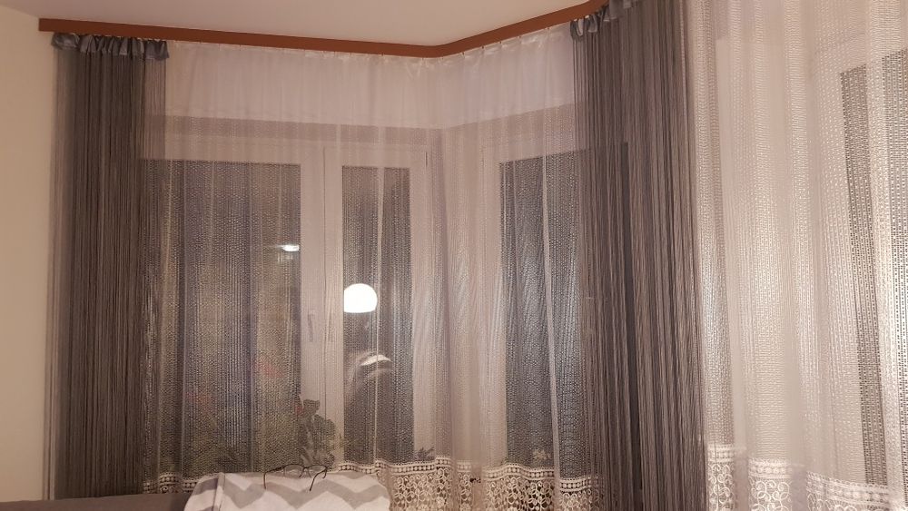 Dwie firanki, zasłonki typu makaron 156x240, 2 szt