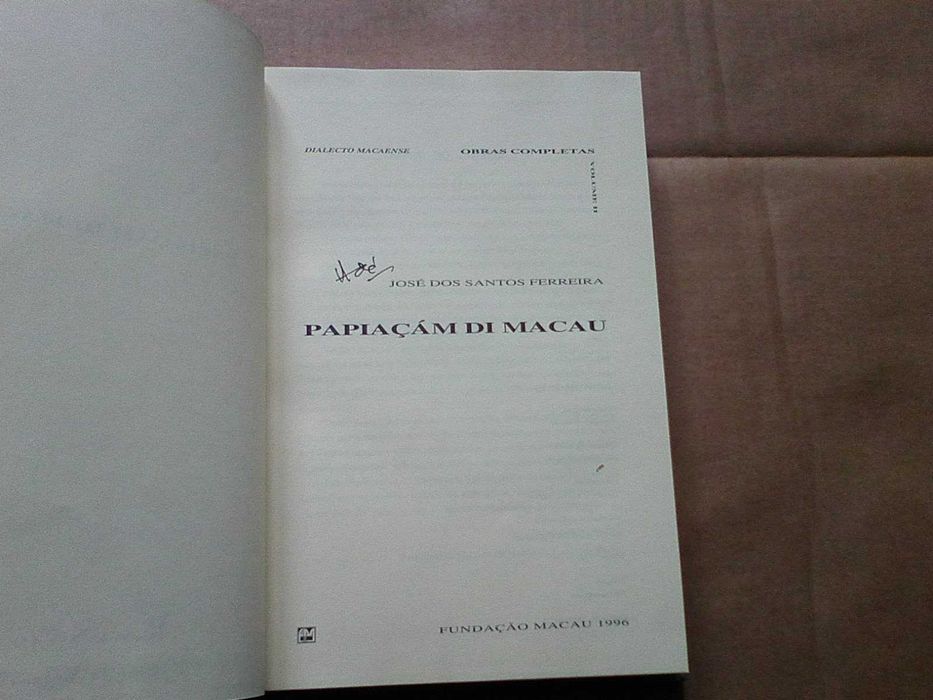 Papiaçám Di Macau  Dialecto Macaense