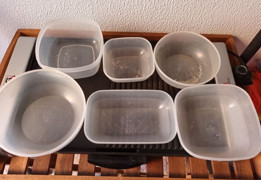 Lote 6 caixas plasticas