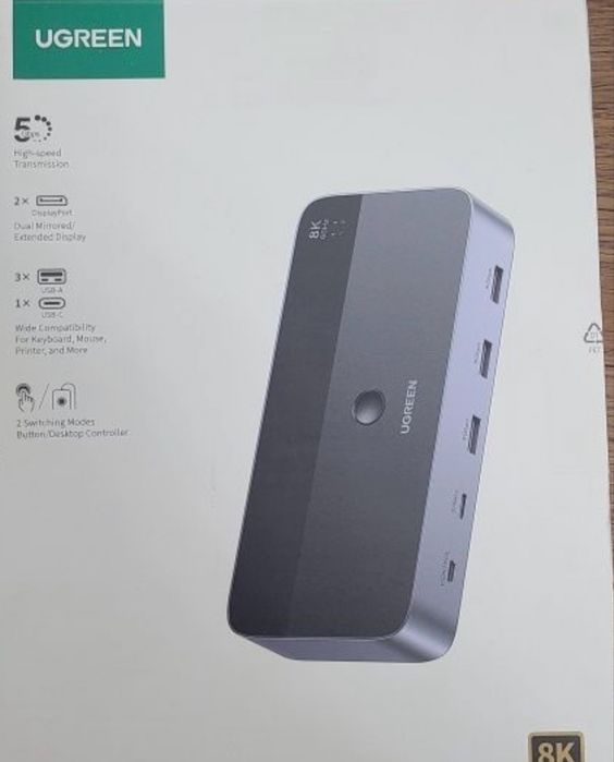 KVM-перемикач UGREEN AK500 HDMI 4K Dual