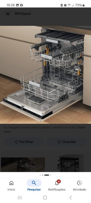 Vendo máquina de lavar loiça whirlpool 6th sense