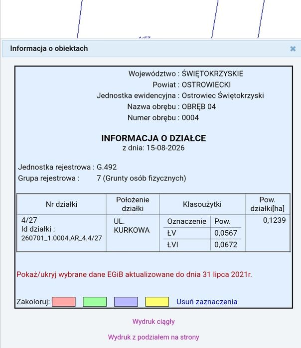 Działka 1239m2 blisko centrum
