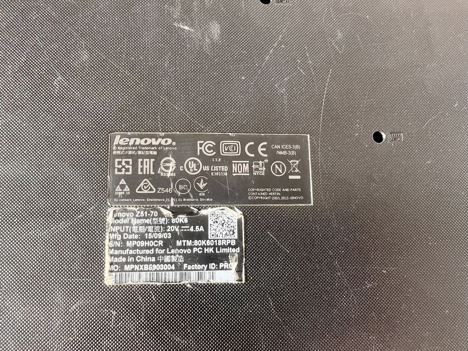 Laptop lenovo z51 sprawny