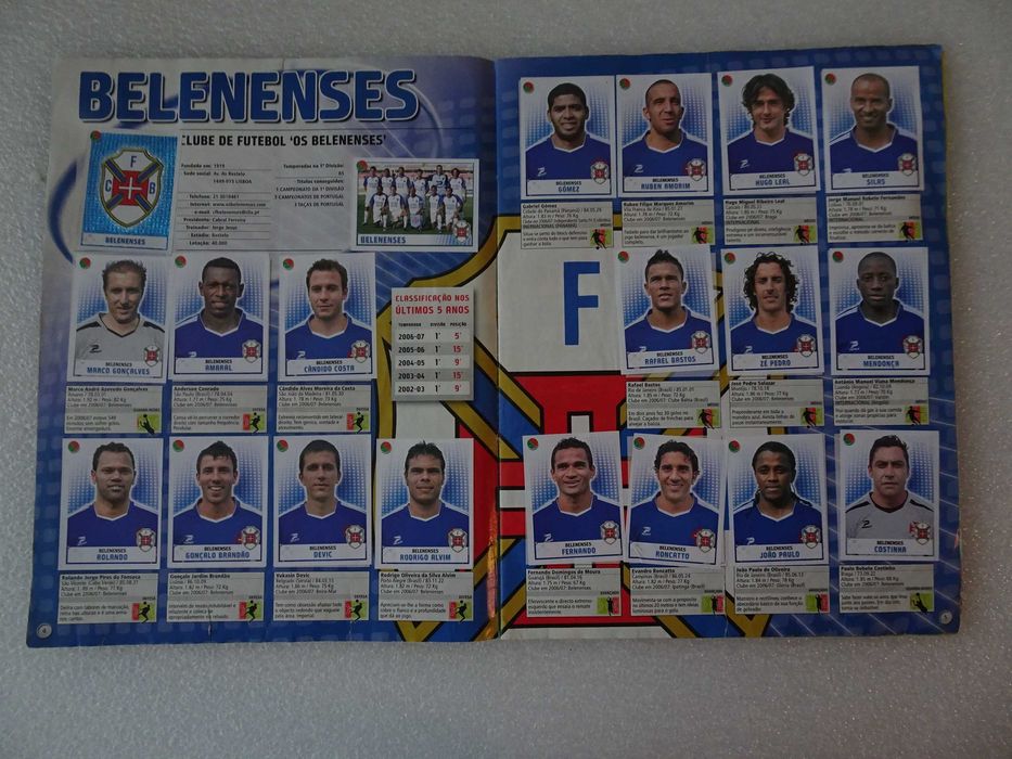 Caderneta de cromos futebol Futebol 2007/2008 Panini (faltam 7 cromos)