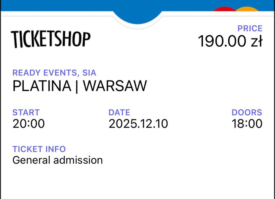 Білети на концерт Платины