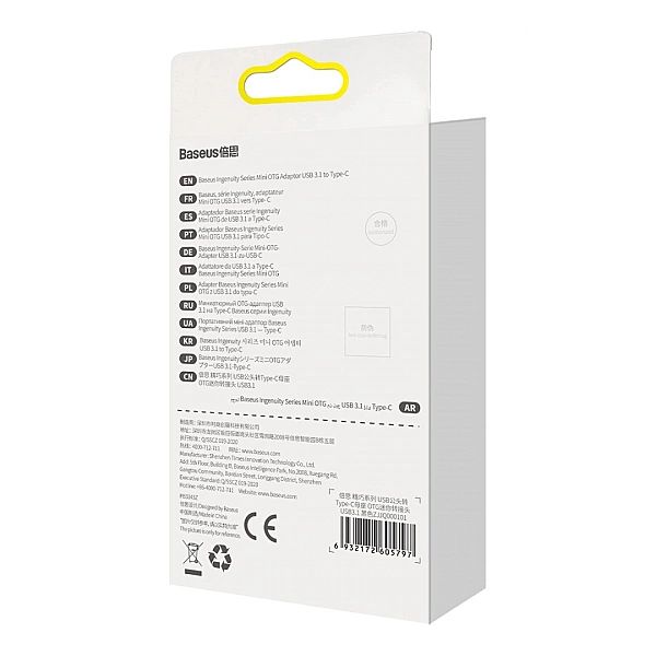 Baseus Ingenuity Series Mini przejściówka adapter USB 3.1 OTG do USB T