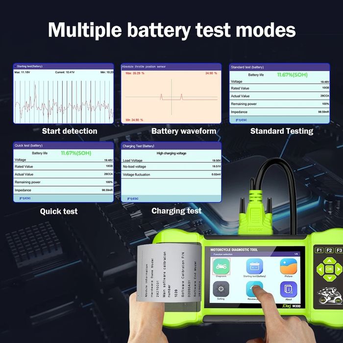 Máquina diagnostico profissional moto motociclo jdiag m300