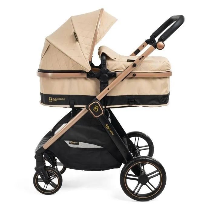 Carrinho de Bebé Trío 3 em 1 - 0-22 kg BEBELISSIMO - Iris - beige