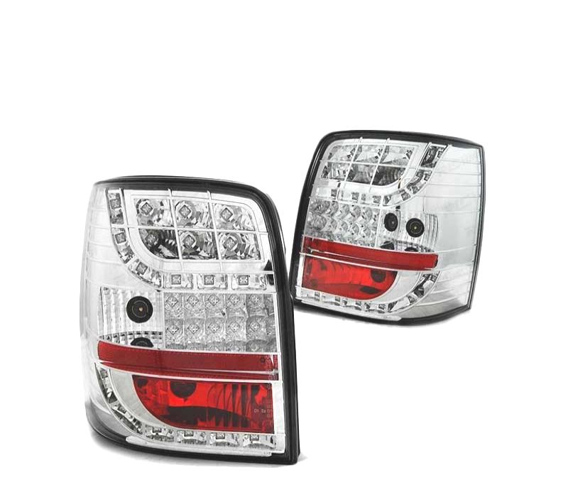 FAROLINS TRASEIROS LED PARA VOLKSWAGEN VW PASSAT B5 96-00 CHROME CROMADO