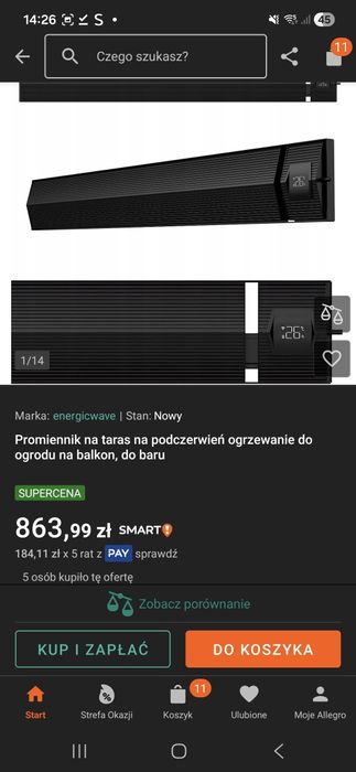 Promiennik na taras na podczerwień ogrzewanie do ogrodu na balkon, do